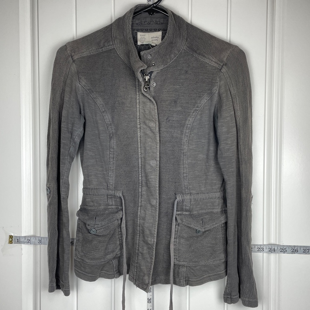 Anthropologie Gray Military Jacket